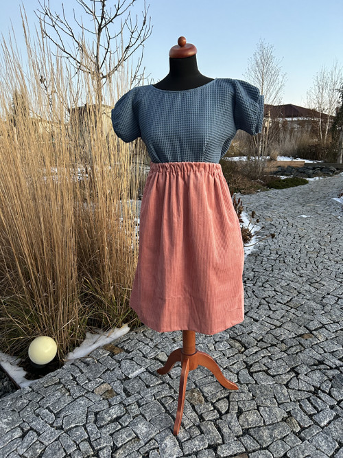 Sukně Manšestr Old rose — foto 2