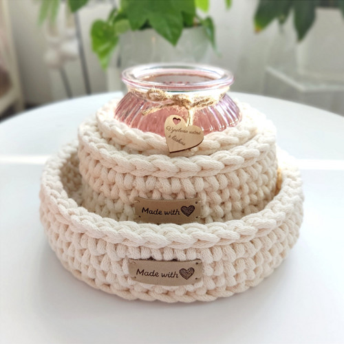 Ručně háčkované košíčky Mandala — foto 3