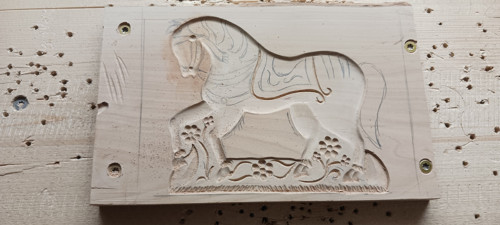 Koník-dřevěná forma 12x15cm — foto 3