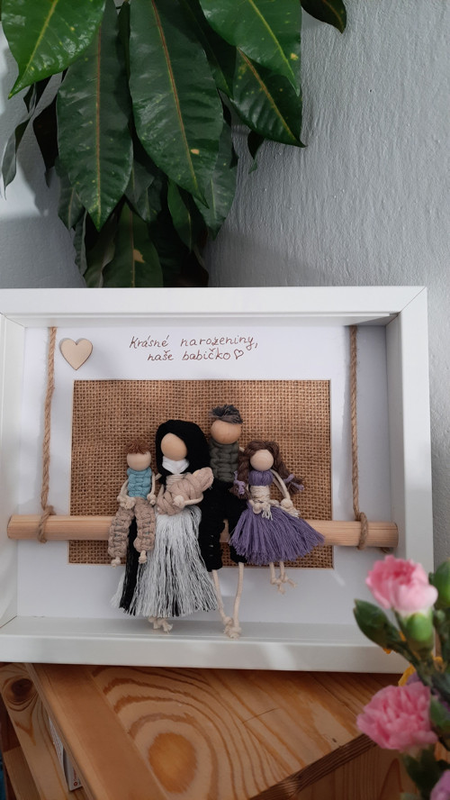 Macramé rodina v rámečku 5 — foto 2