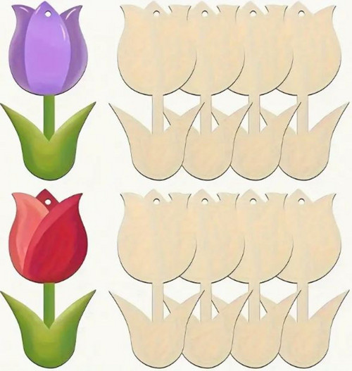Tulipán - výřez z překližky — foto 5