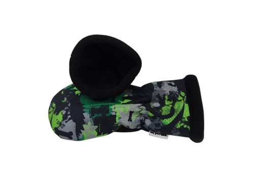 Dětské softshellové rukavice - Dino maskáč+černá — foto 4
