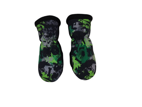 Dětské softshellové rukavice - Dino maskáč+černá — foto 2