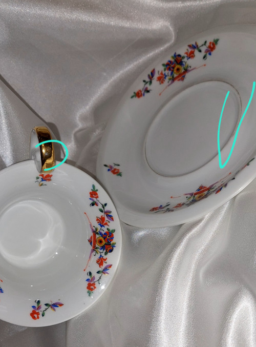 Starý porcelánový snídaňový set — foto 6