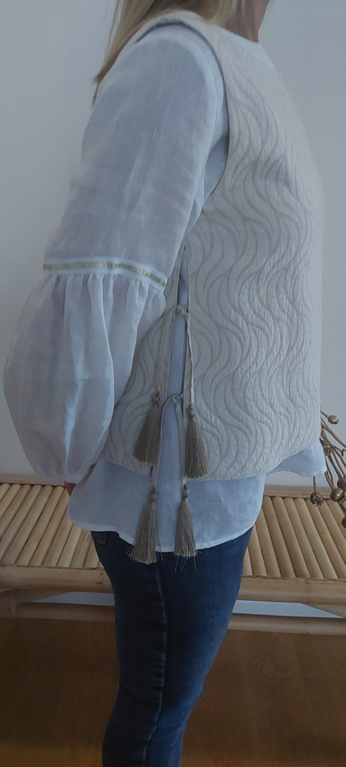 Lněná vesta Ambré — foto 3