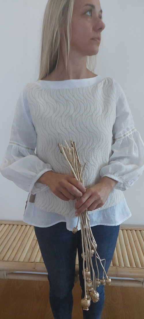 Lněná vesta Ambré — foto 2