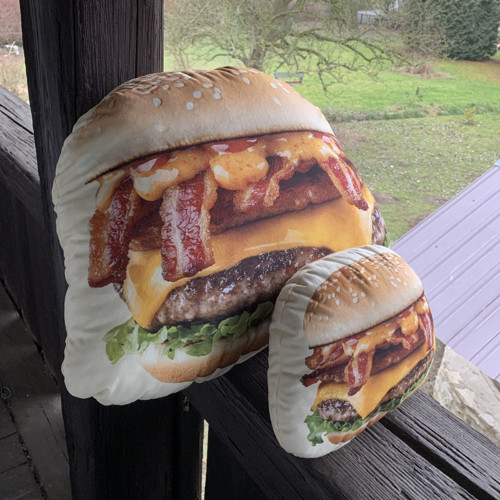 Hamburger velký - 3D polštář — foto 3