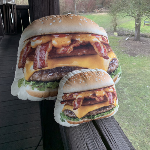 Hamburger velký - 3D polštář — foto 2