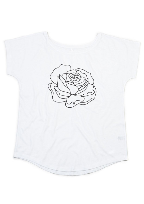 Bio dámské tričko "One line rose" — foto 2