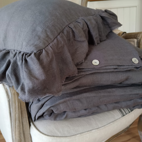 100% len NORMANDY GREY 205 g/m2 — foto 2