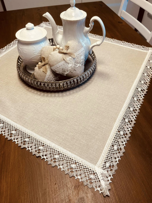 Ubrus natural - 45x45 - režný UNI — foto 2