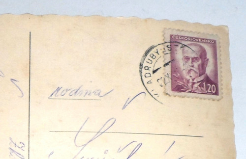 ČB vánoční POHLEDNICE, 1947 — foto 2