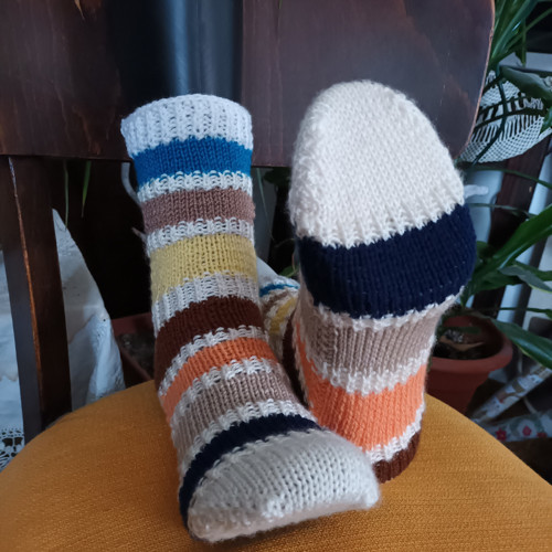 Pletené ponožky "Duha" — foto 2