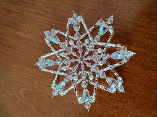 Bílostříbrná hvězda +- 9 cm č.1 — foto 2