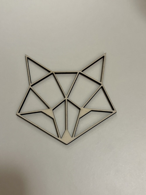 Dřevěný geometrický obraz LIŠKA — foto 2