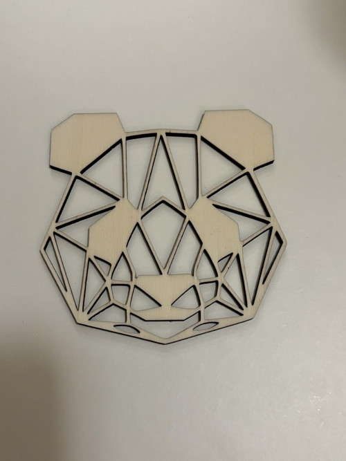 Dřevěný geometrický obraz PANDA — foto 2