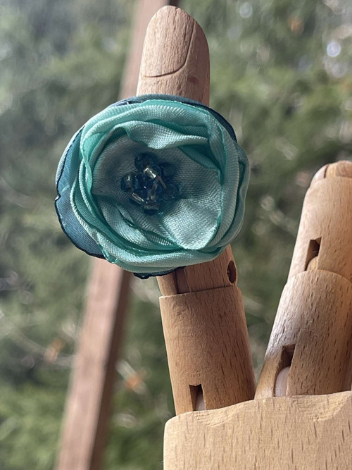 Prstýnek bleděmodrá růžička — foto 2