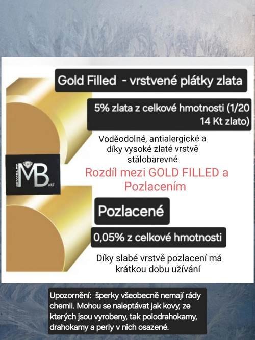"NALI" náušnice GOLD FILLED lápis lazuli — foto 3