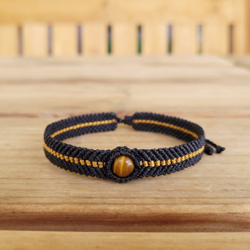 Macramé náramek - tygr — foto 2