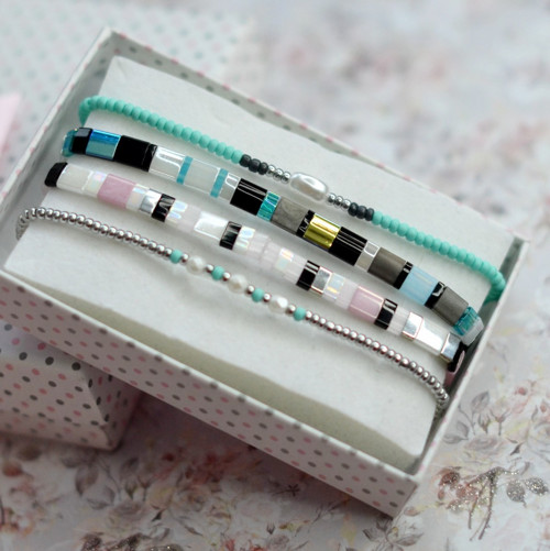 Sada 4 náramků Miyuki v boho stylu — foto 2