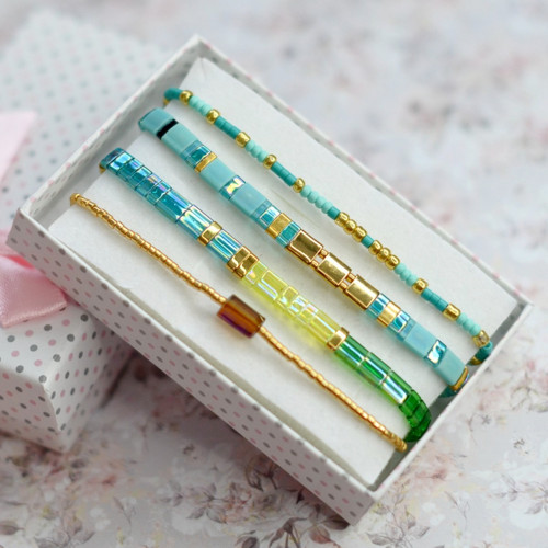 Sada 4 náramků Miyuki v boho stylu — foto 4