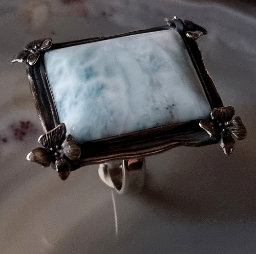 Prsten Larimar, Ag 925/1000 — foto 3