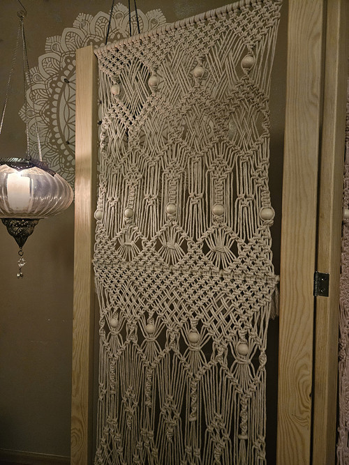 Autorský boho macrame paravan 2 díly — foto 3
