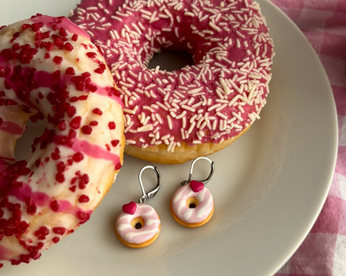 Donuty se srdíčkem (visací náušnice) — foto 2