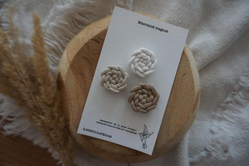 Macramé magnety (Natural) — foto 3
