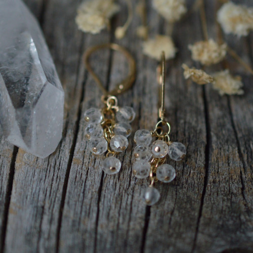 Křišťálky, náušnice gold filled — foto 4
