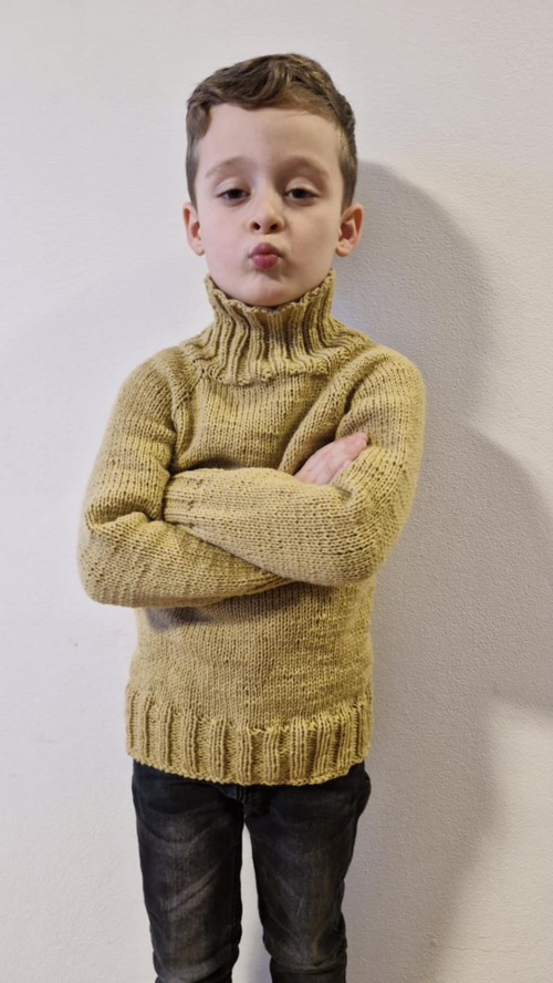 Dětský pletený svetr, rolák — foto 2