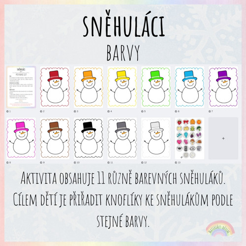 Sněhuláci, barvy — foto 2