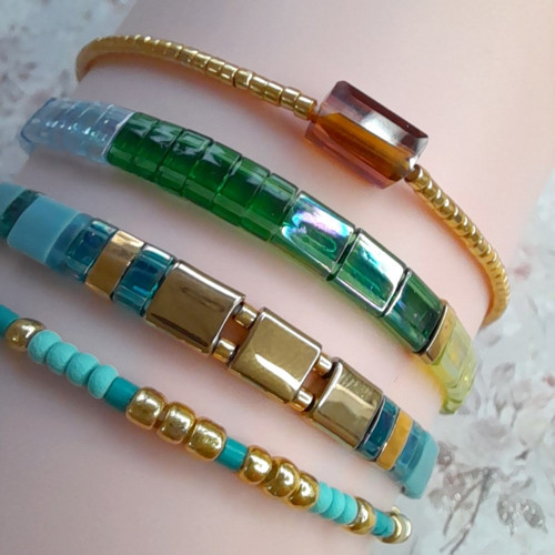 Sada 4 náramků Miyuki v boho stylu — foto 3