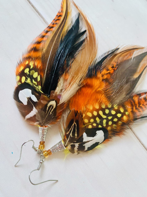 Peříčkové náušnice Mystic Fox — foto 3