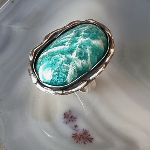 Prsten - amazonit, Ag 925/1000 — foto 4