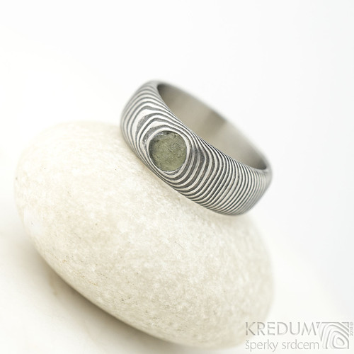 Prsten nerez ocel damasteel - Prima a kámen — foto 6