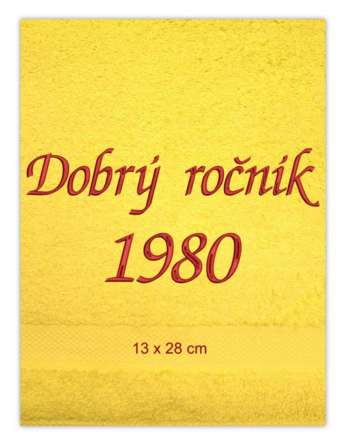 Osuška s výšivkou - Dobrý ročník — foto 3