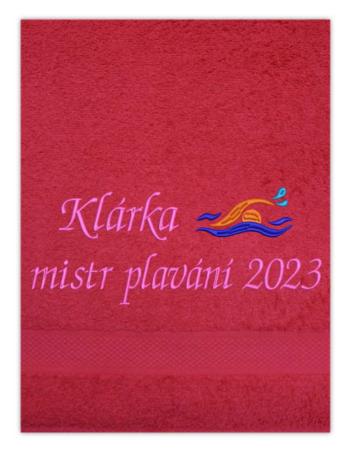 Osuška s výšivkou plavce — foto 3