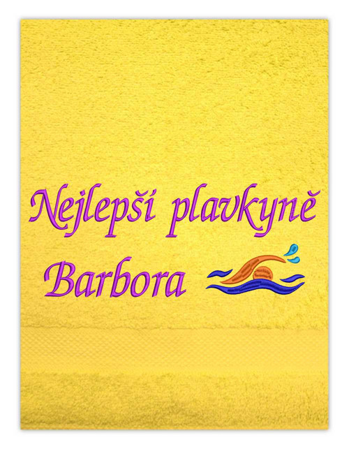 Osuška s výšivkou plavce — foto 4