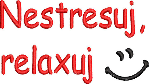 Vyšívané tričko - Nestresuj, relaxuj — foto 2