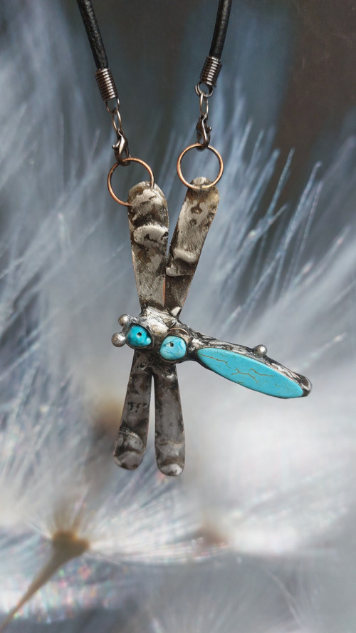 Cínovaný náhrdelník, Dragonfly — foto 3