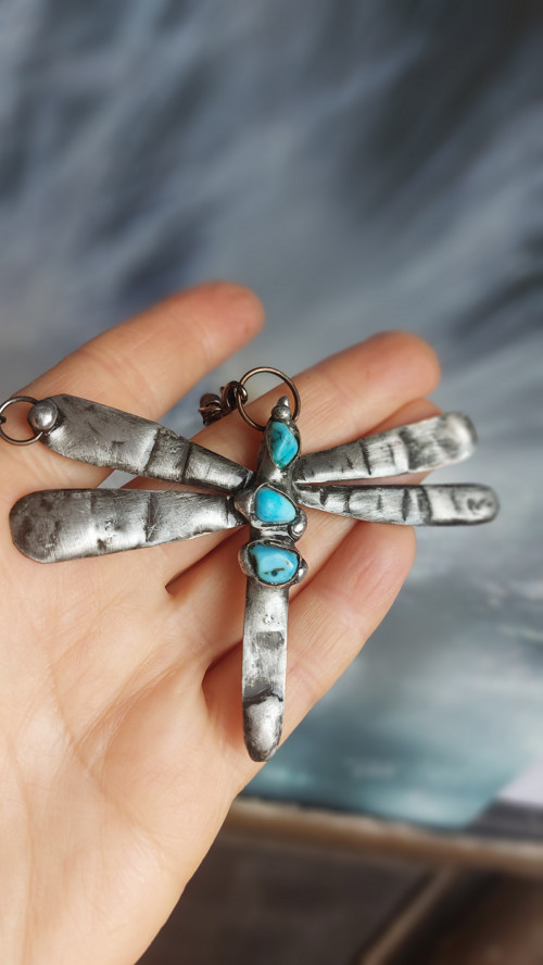 Cínovaný náhrdelník, Dragonfly — foto 5