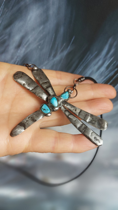 Cínovaný náhrdelník, Dragonfly — foto 3