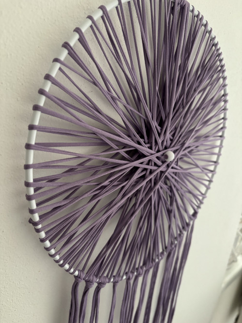 Macramé lapač snů - dekorace na zeď 30x 88Cm — foto 2
