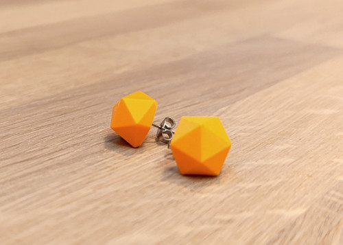 Náušnice polygon Orange — foto 2