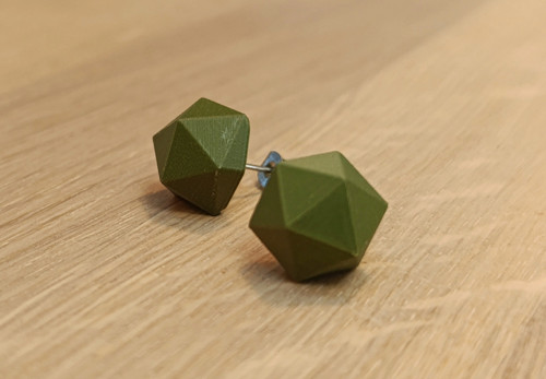 Náušnice polygon Khaki — foto 2