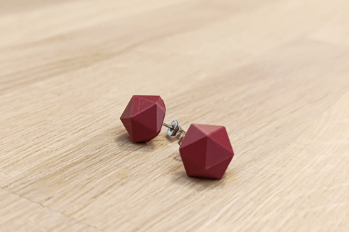 Náušnice polygon Lilac — foto 2