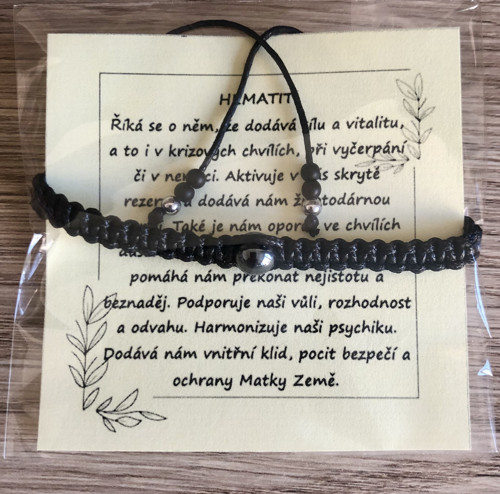 Náramek Shamballa Hematit S Popisem — foto 3
