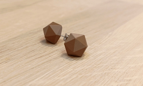 Náušnice polygon Brown — foto 2