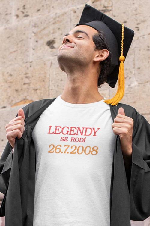 Vyšívané tričko - Legendy se rodí ... — foto 3